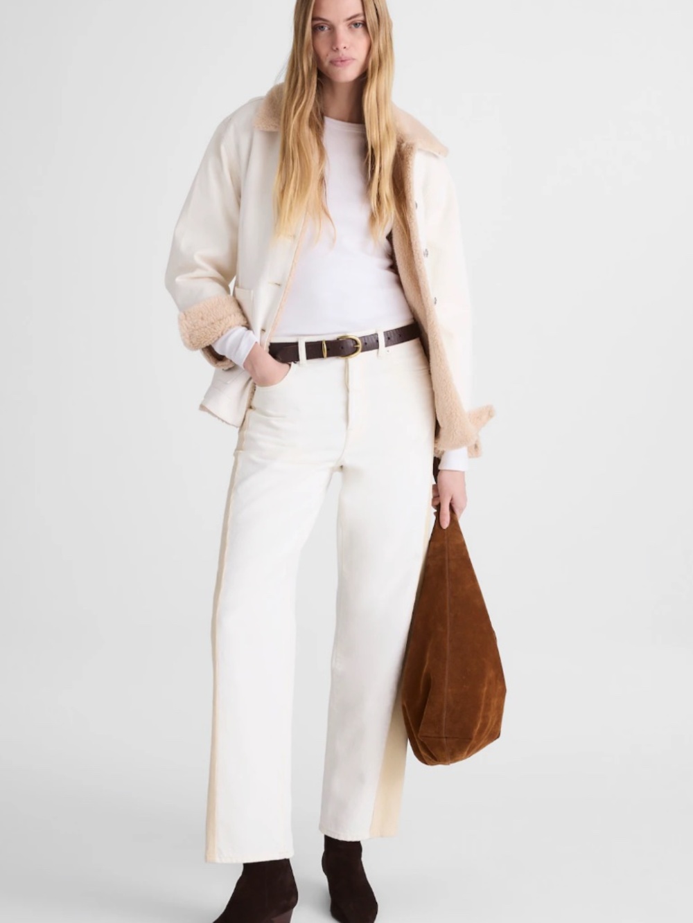 Madewell Pieced Barrel-Leg Jeans in Vintage Canvas